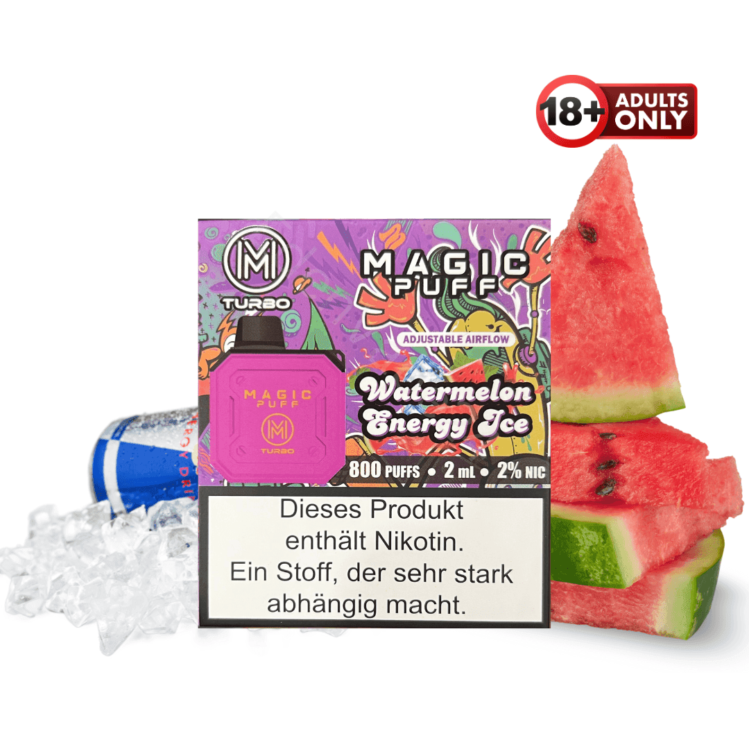 Magic Puff Turbo 800 Watermelon Energy Ice - EdenVape24